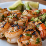 Garlic Lime Grilled Shrimp with Avocado Salsa