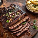 Slow-Cooked Beef Brisket with Garlic Mashed Potatoes