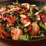 Spring Strawberry and Asparagus Salad with Balsamic Glaze